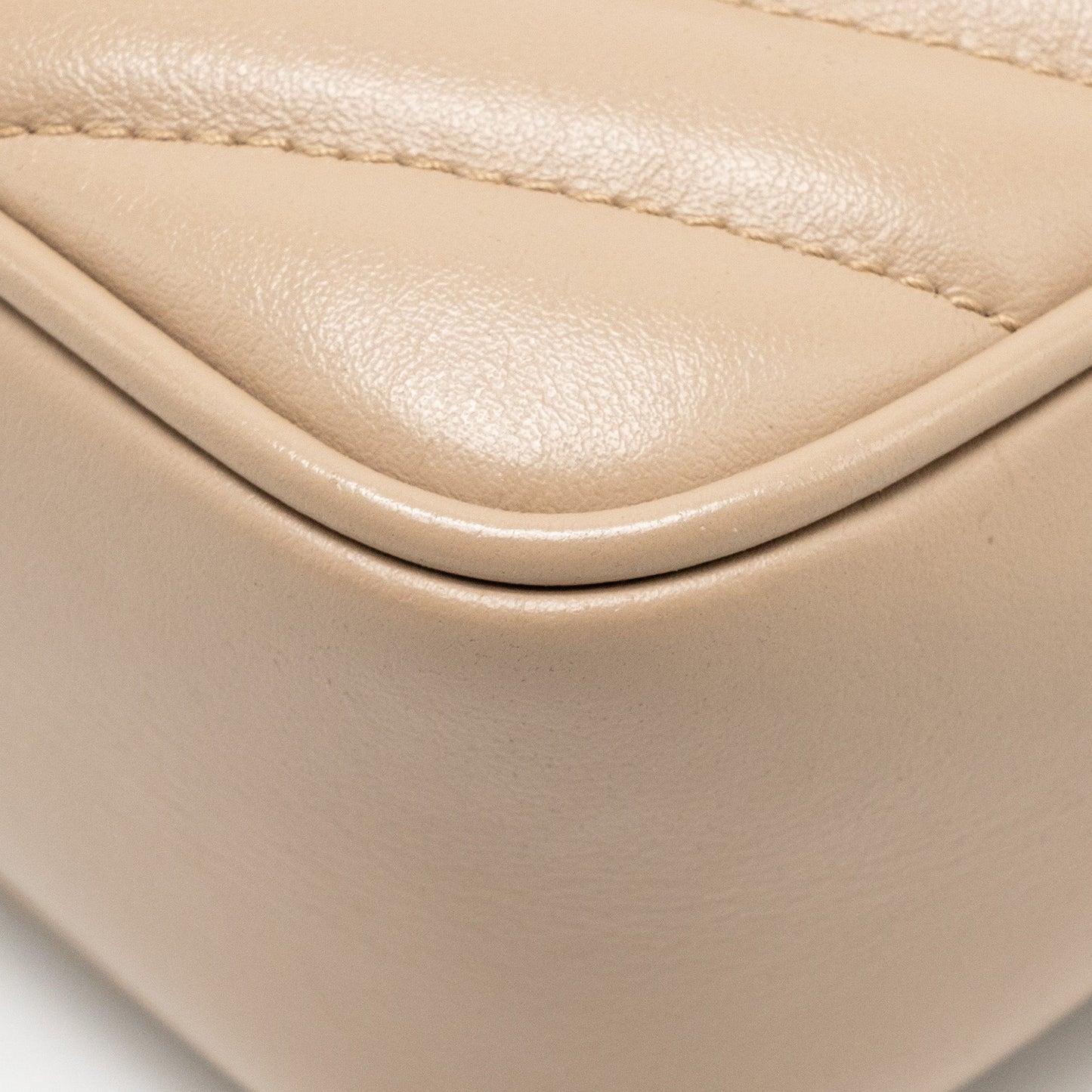 Saint Laurent/YSL Lou Camera Bag Calfskin Beige GHW