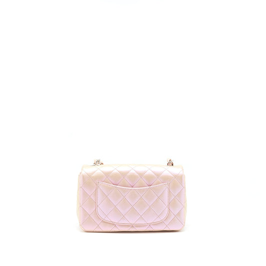 Chanel 21k Iridescent Mini Rectangular Calfskin Pink SHW