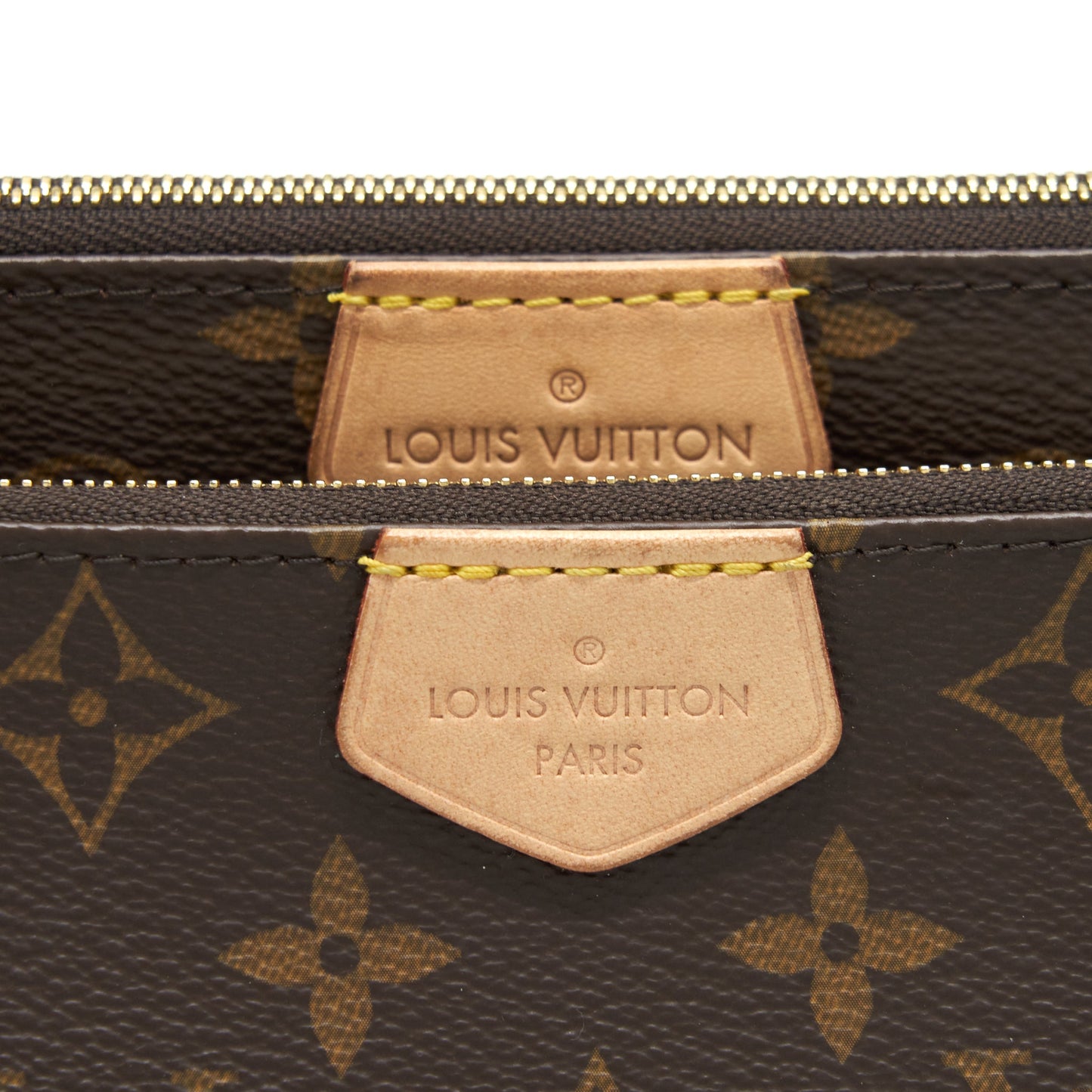 Louis Vuitton Multi Pochette Accessories Khaki Monogram Canvas GHW