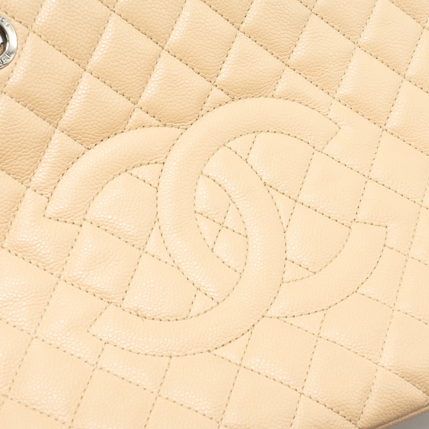 Chanel grand shopping tote bag caviar beige SHW