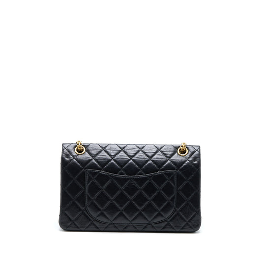 Chanel 2.55 Reissue 226 Aged Calfskin Black Brushed GHW (Microchip)
