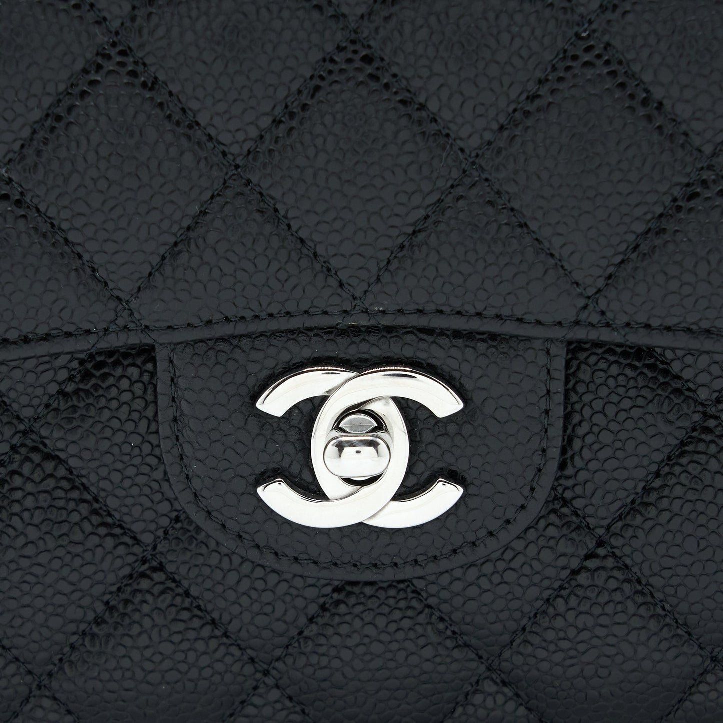Chanel Small Classic Double Flap Bag Caviar Black SHW (Microchip)