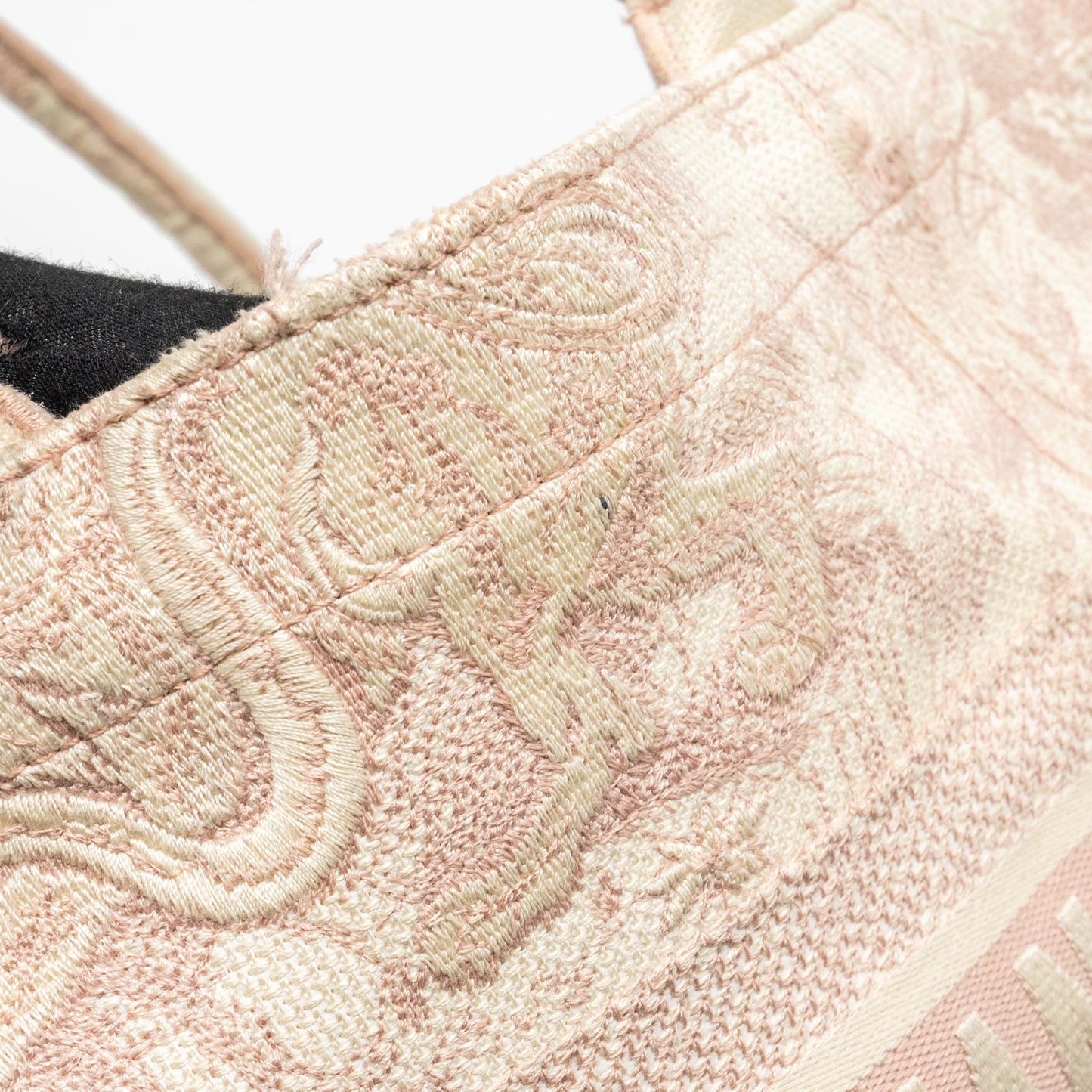 Dior medium book tote pink toile de jouy embroidery