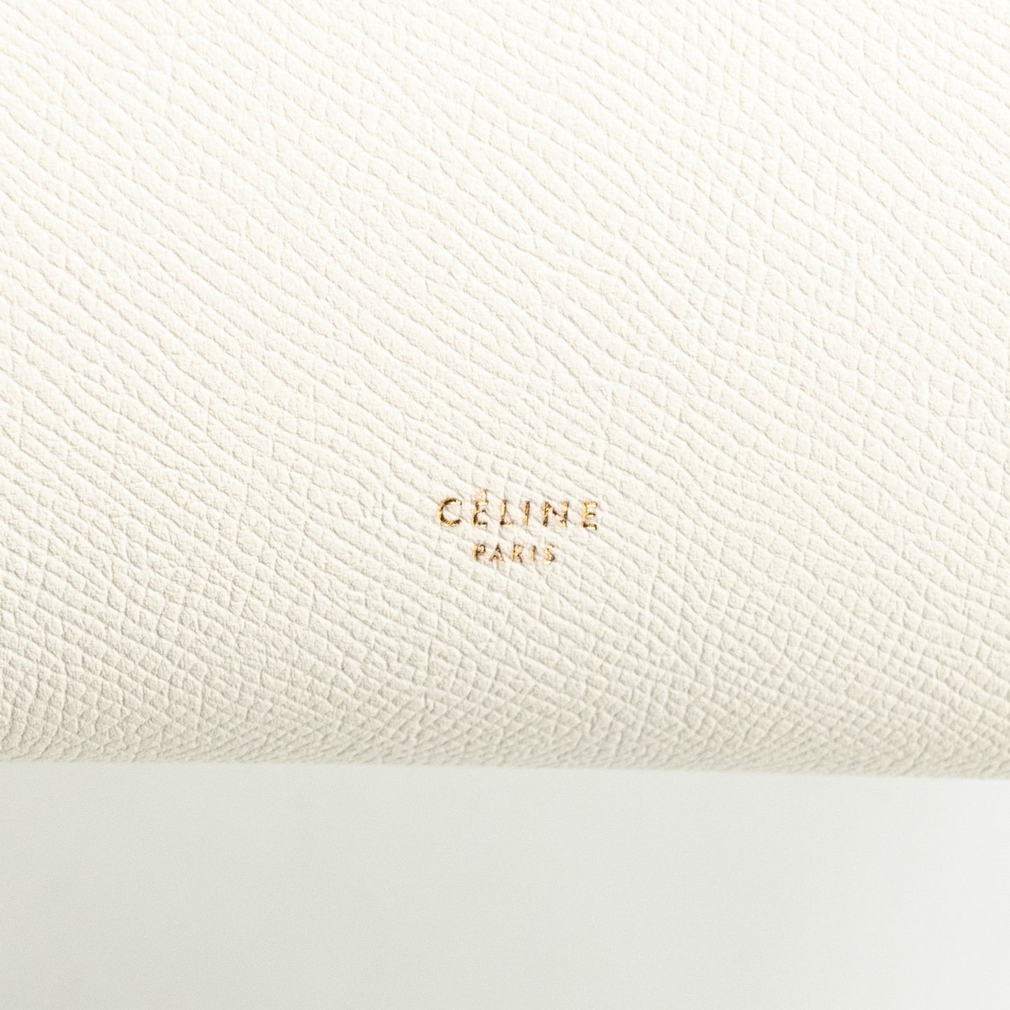 Celine Mini Belt Bag Grained Calfskin White GHW