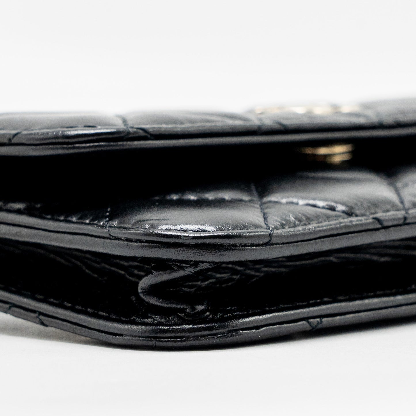 Chanel Card Holder with Maxi Pearls Chain Lambskin Black LGHW