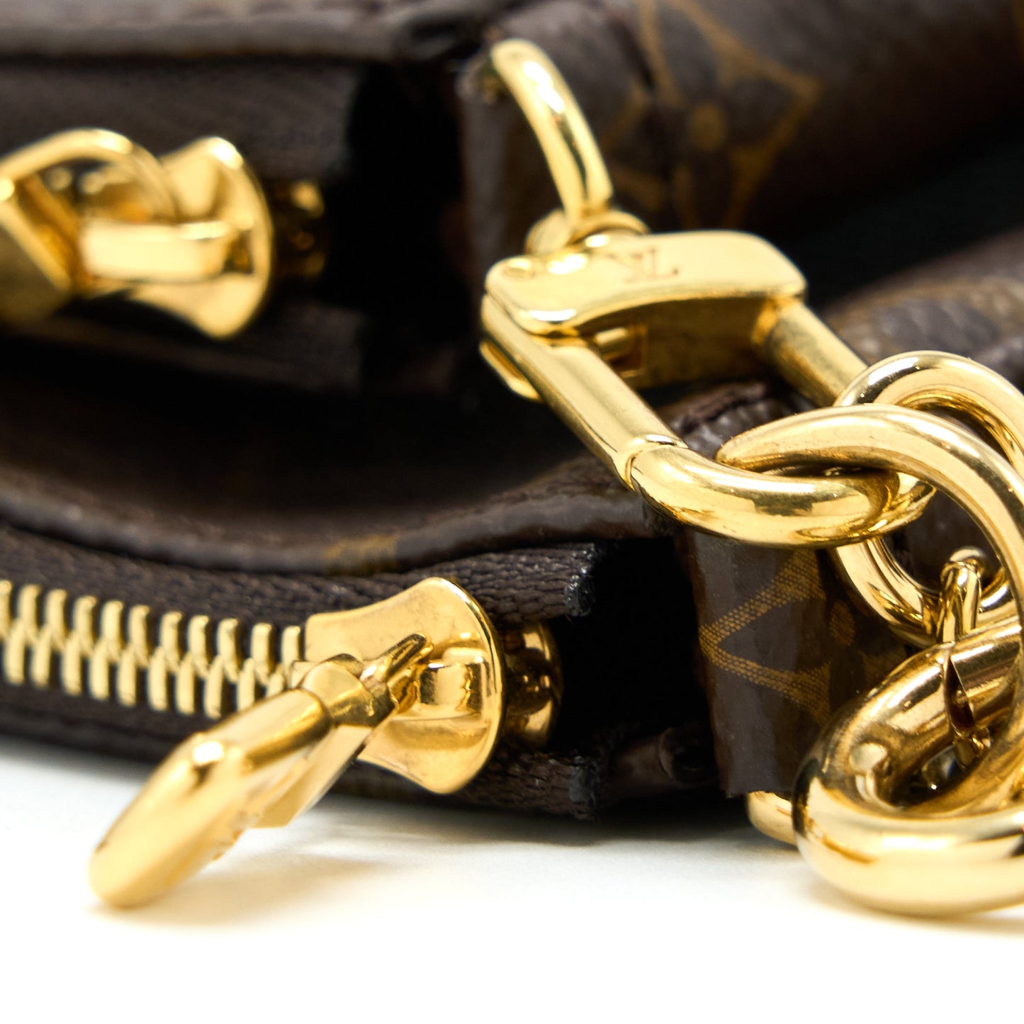 Louis Vuitton Multi Pochette Khaki Strap Monogram Canvas GHW