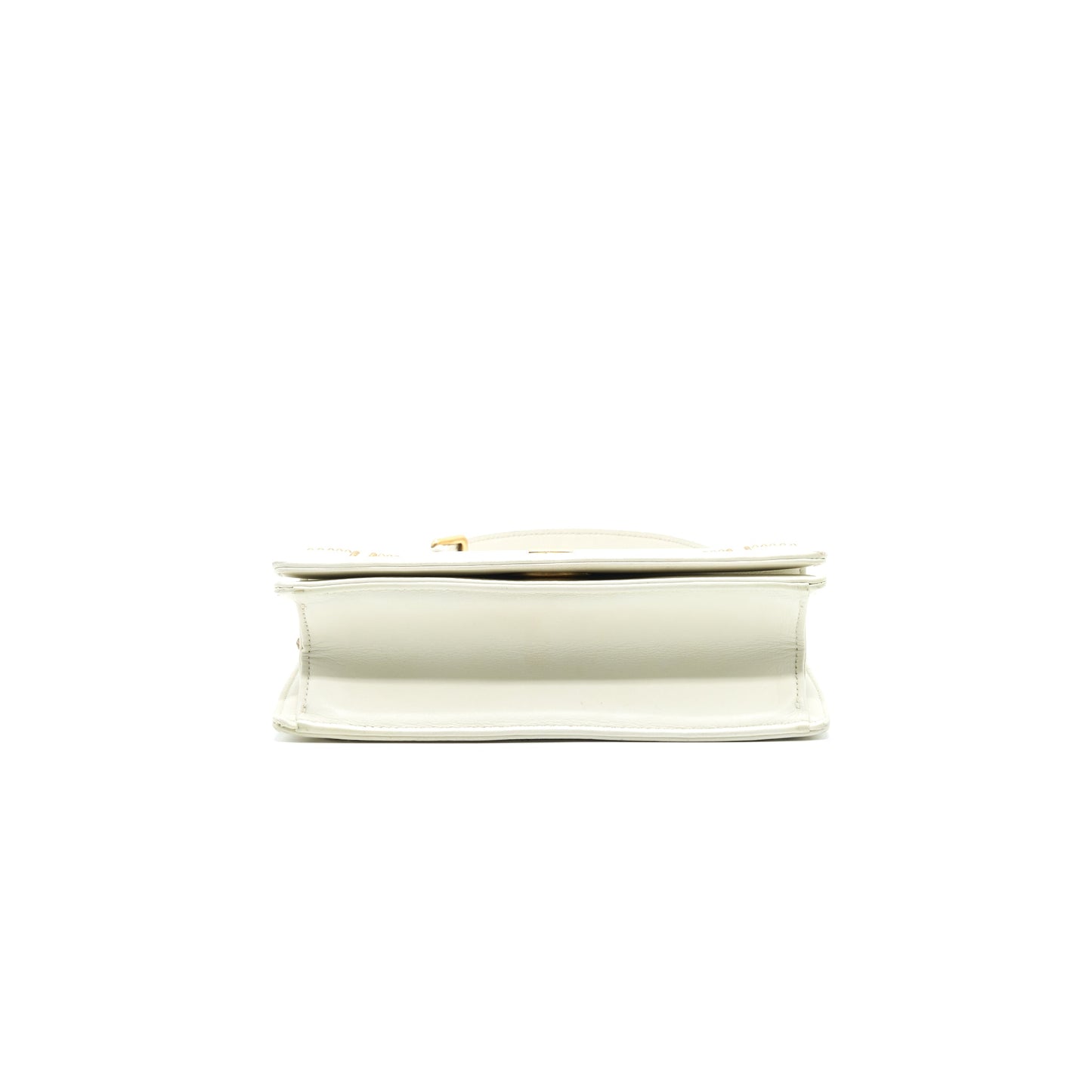 DIOR DIORAMA STUDDED LAMBSKIN SMALL WHITE WITH GHW