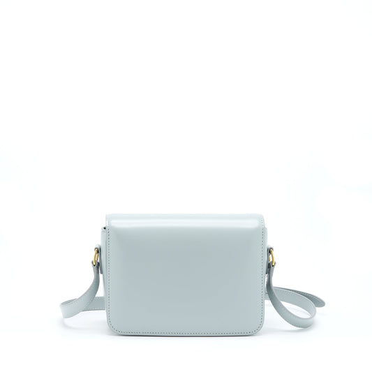 Celine Teen Triomphe Bag Calfskin Mineral GHW
