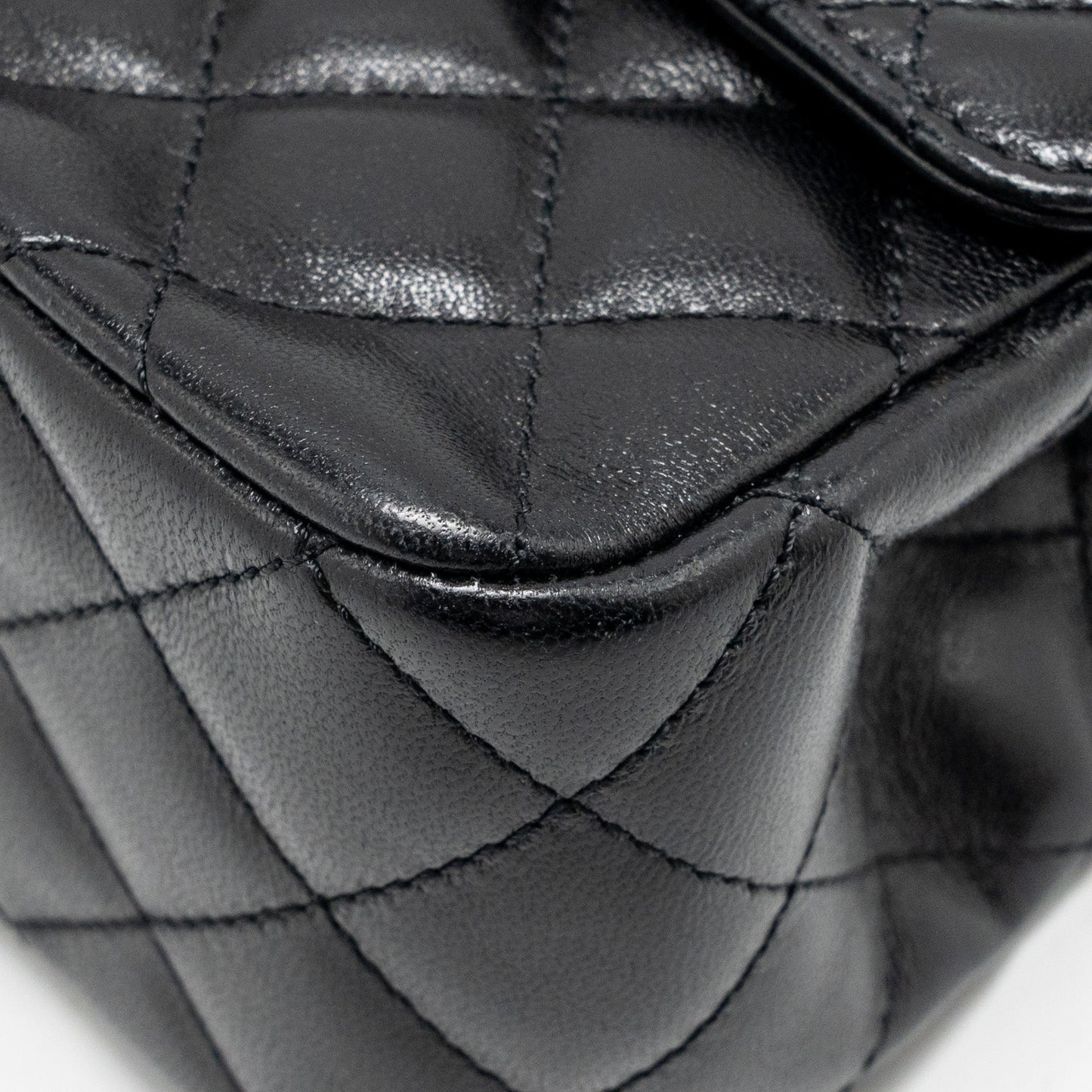 Chanel 23a Crystal Top Handle Flap Bag Shiny Lambskin Black LGHW(microchip)