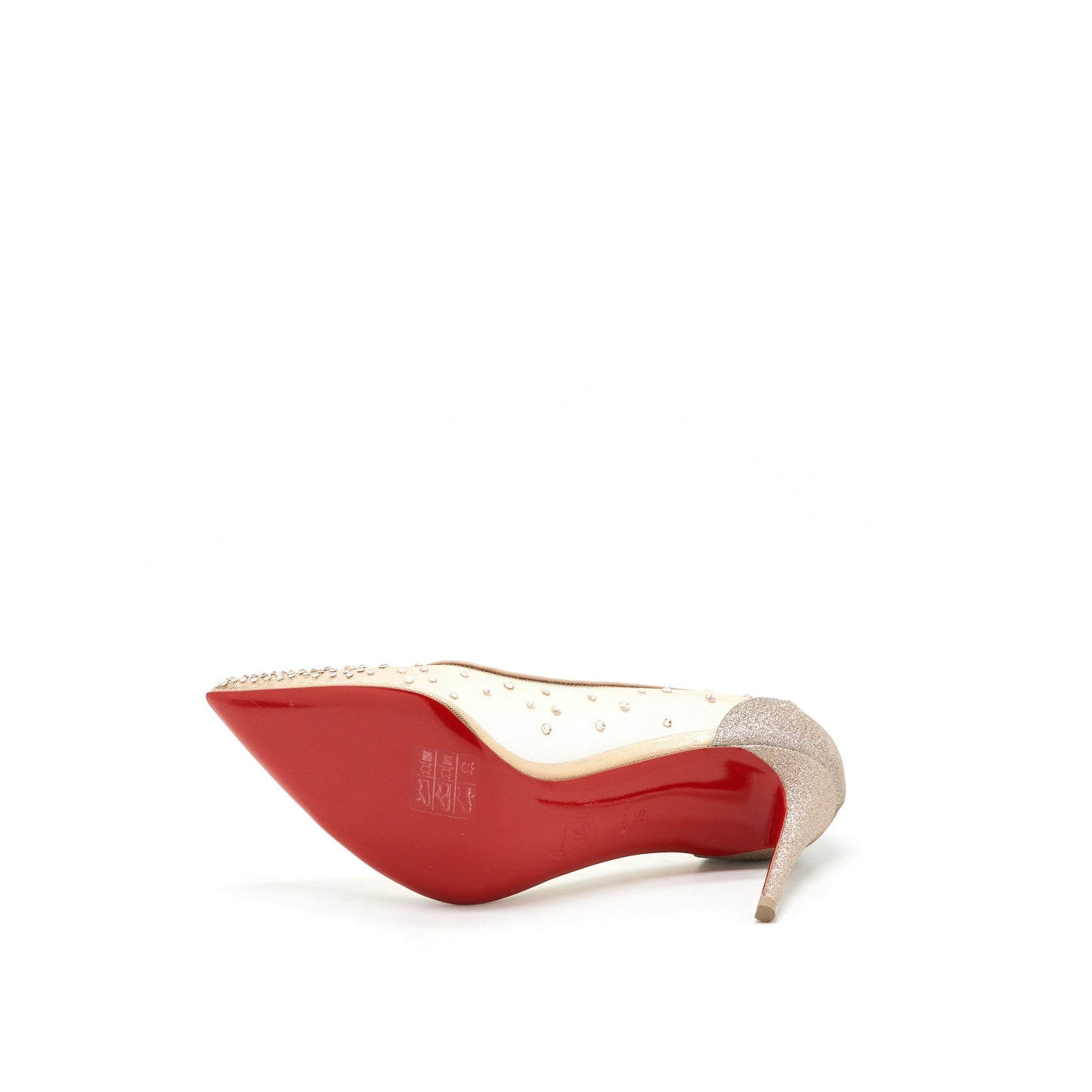 Christian Louboutin Size 36 Crystal Beige High Heel