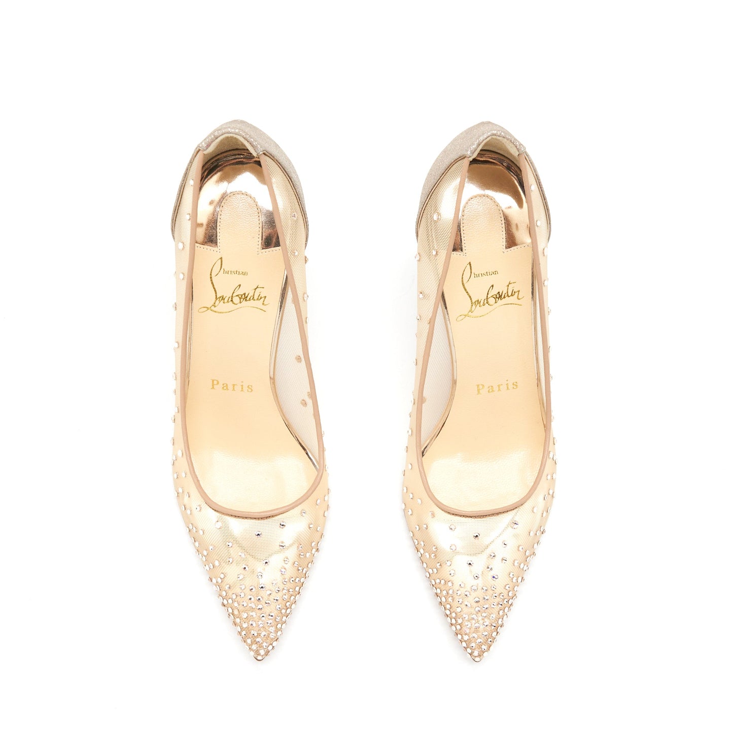 Christian Louboutin Size 36 Crystal Beige High Heel