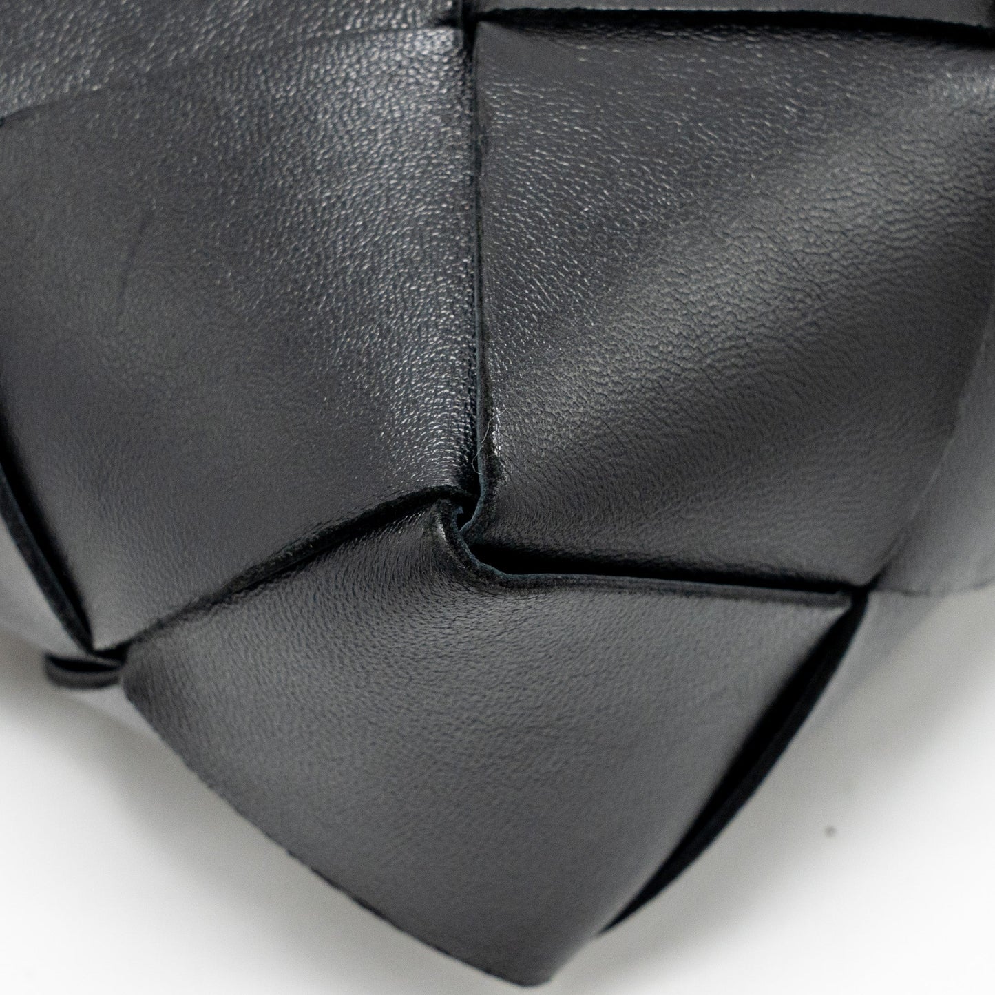 Bottega Veneta Cassette Camera Bag Smooth Intreccio Leather Black GHW