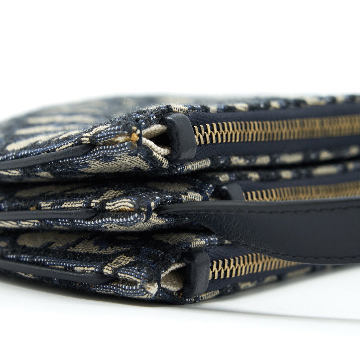Dior Saddle Pouch Blue Oblique Canvas GHW