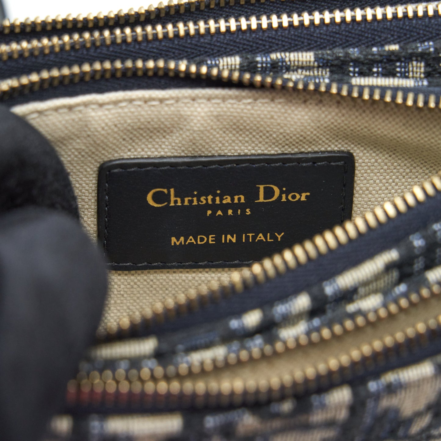 Dior Saddle Pouch Blue Oblique Canvas GHW