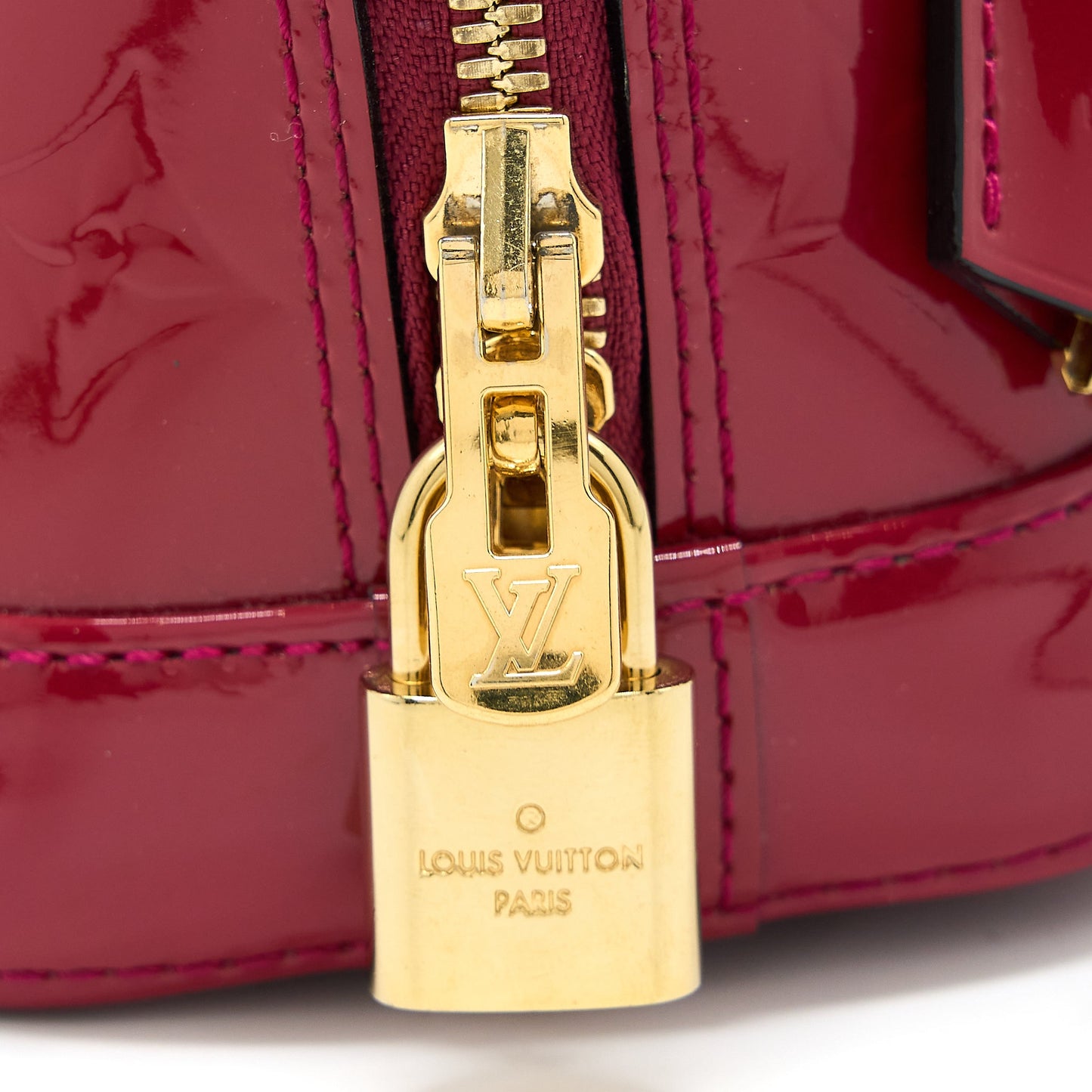 Louis Vuitton Alma BB Vernis Rose Indian GHW