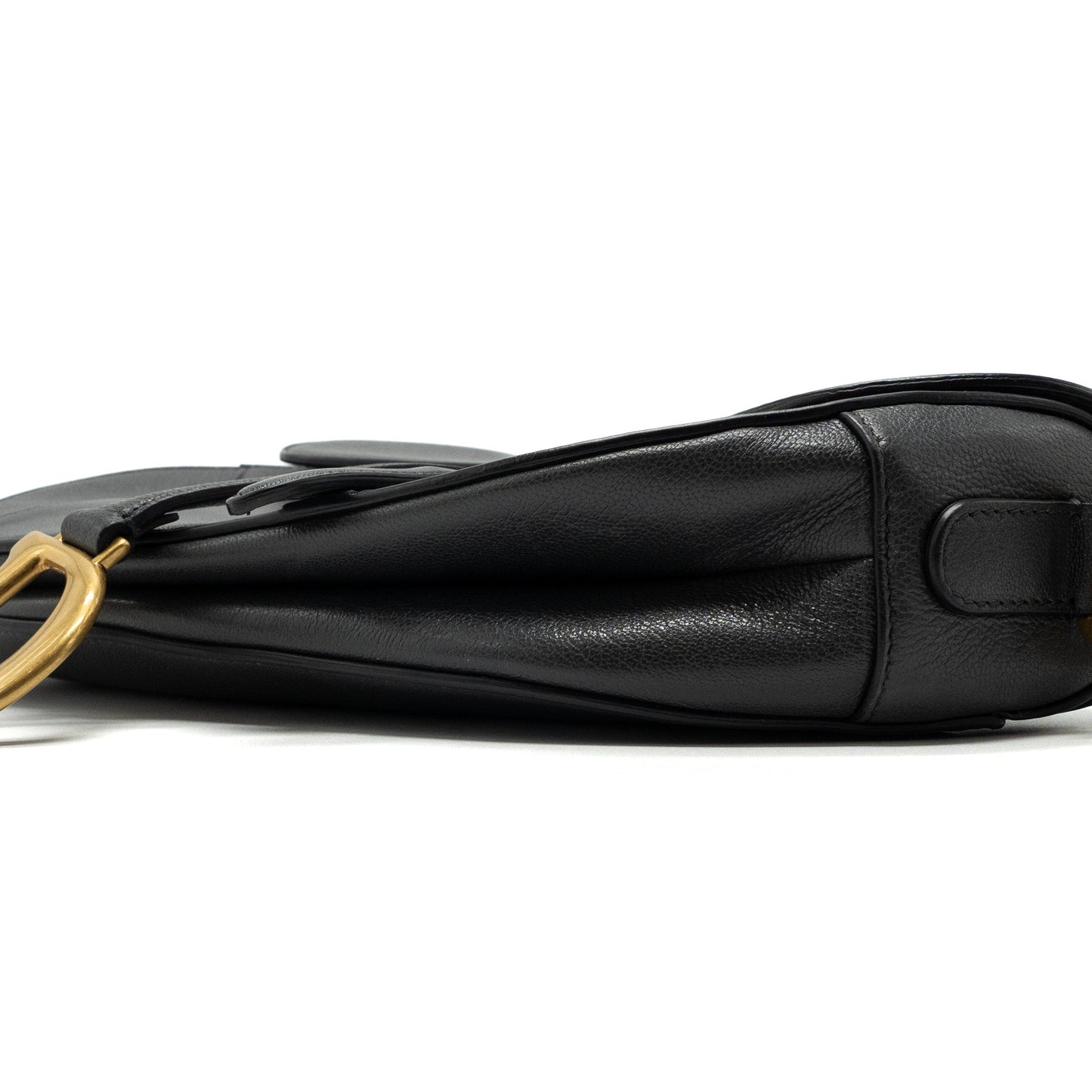 Dior Medium Saddle Bag GoatSkin Dark Grey GHW