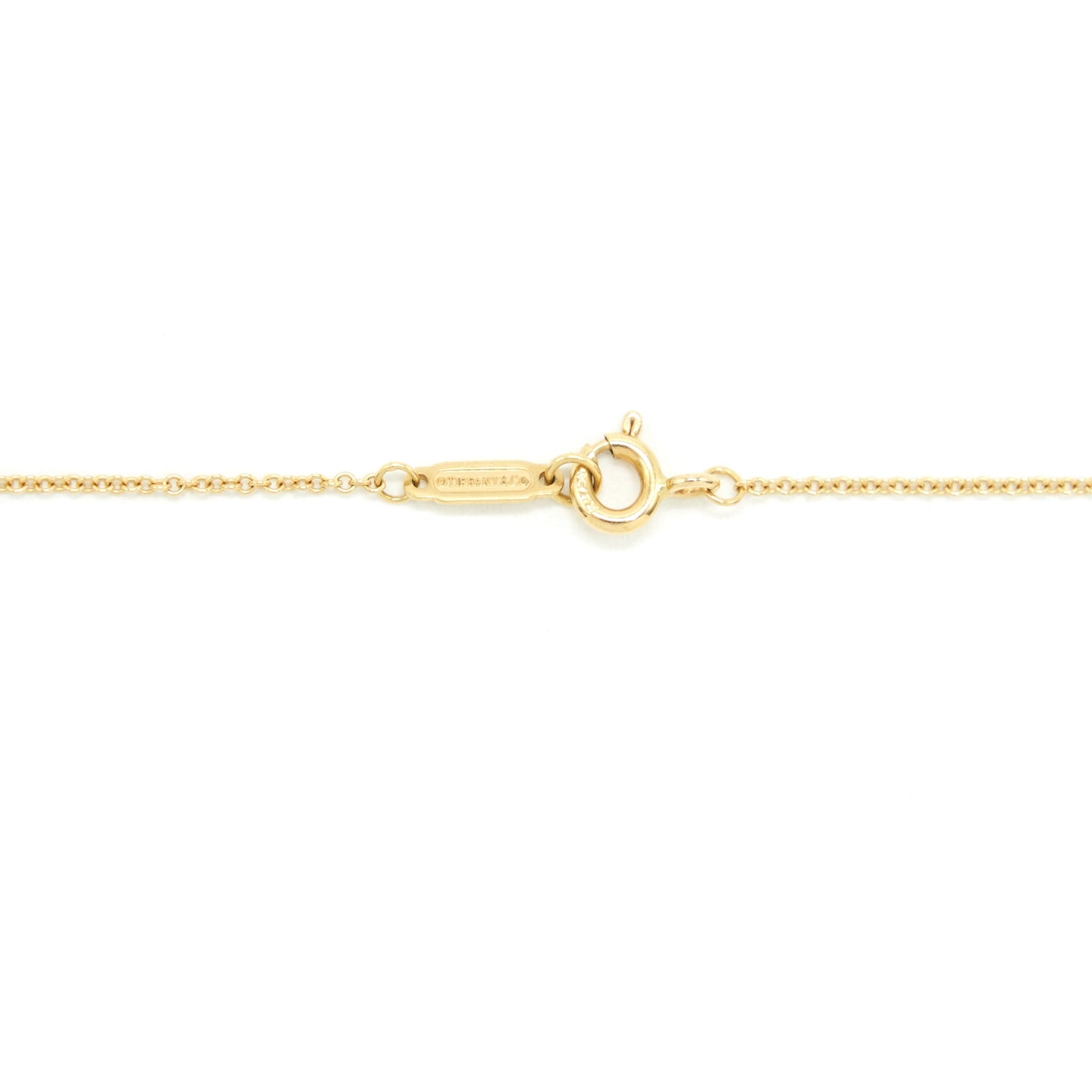 Tiffany Mini Crown Key Pendant with Chain 18K Gold