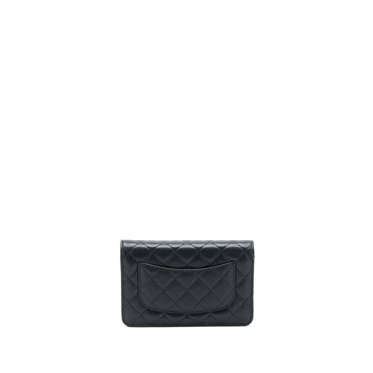 Chanel Classic Wallet On Chain Caviar Black GHW (Microchip)
