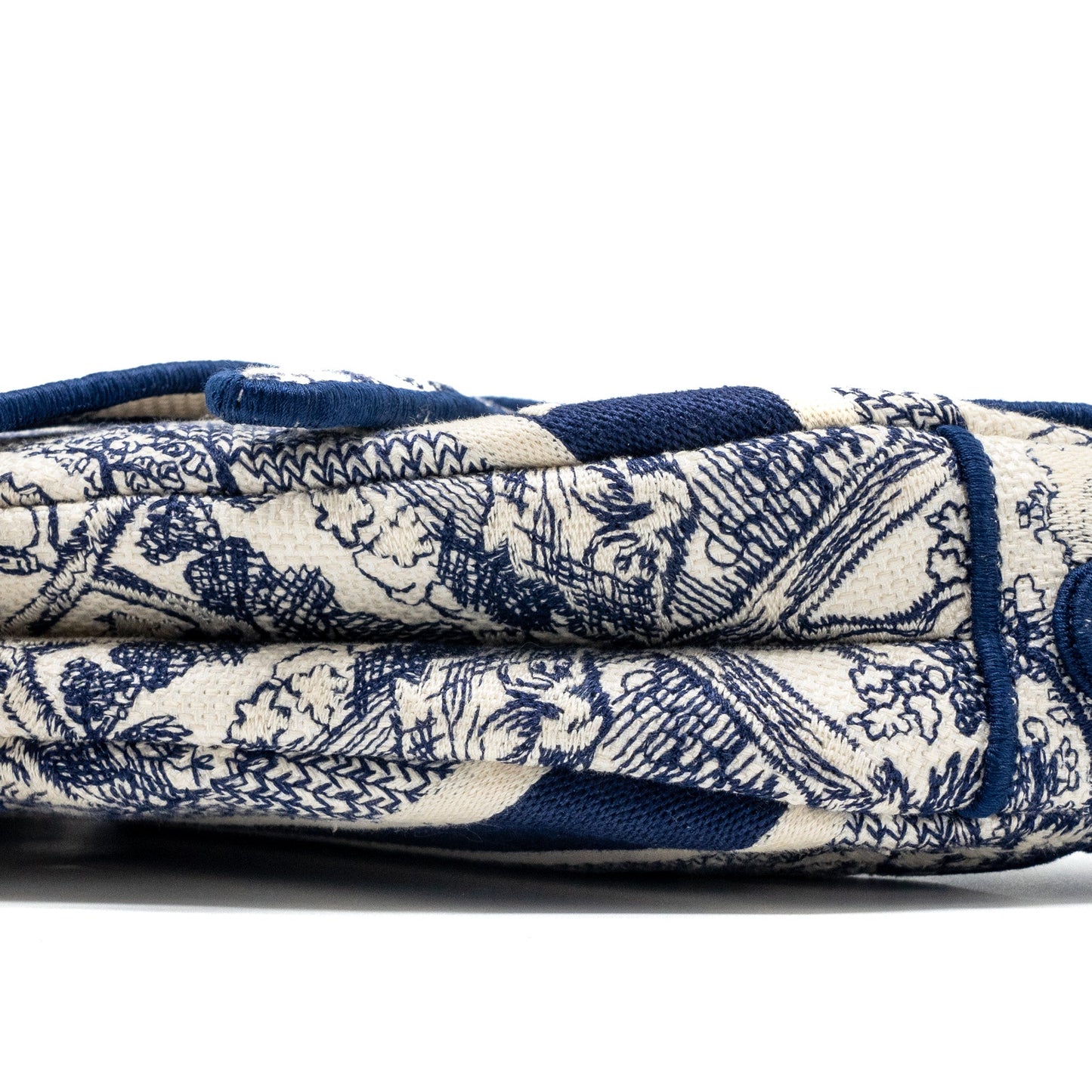 Dior Medium Saddle Bag Toile De Jouy Blue GHW