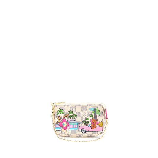 Louis Vuitton Mini Pochette Accessories Hollywood Limited Edition Damier Azur/Multicolour GHW