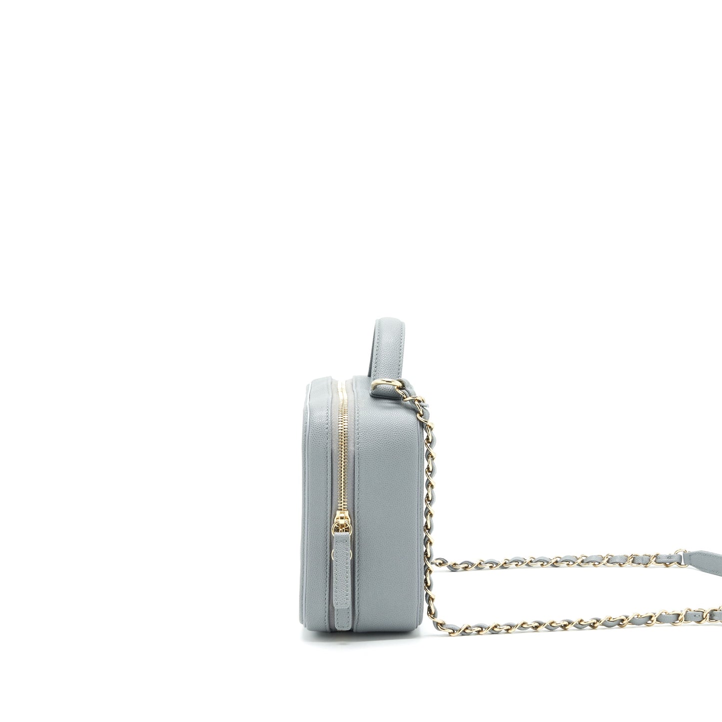 Chanel CC filigree Vanity Case Grey LGHW