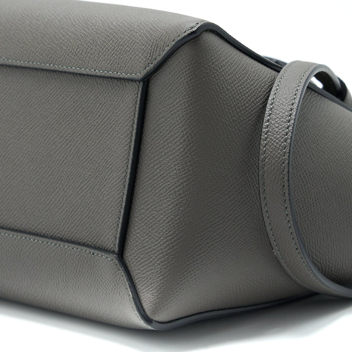 Celine Micro Belt Bag Grained Calfskin Grey GHW