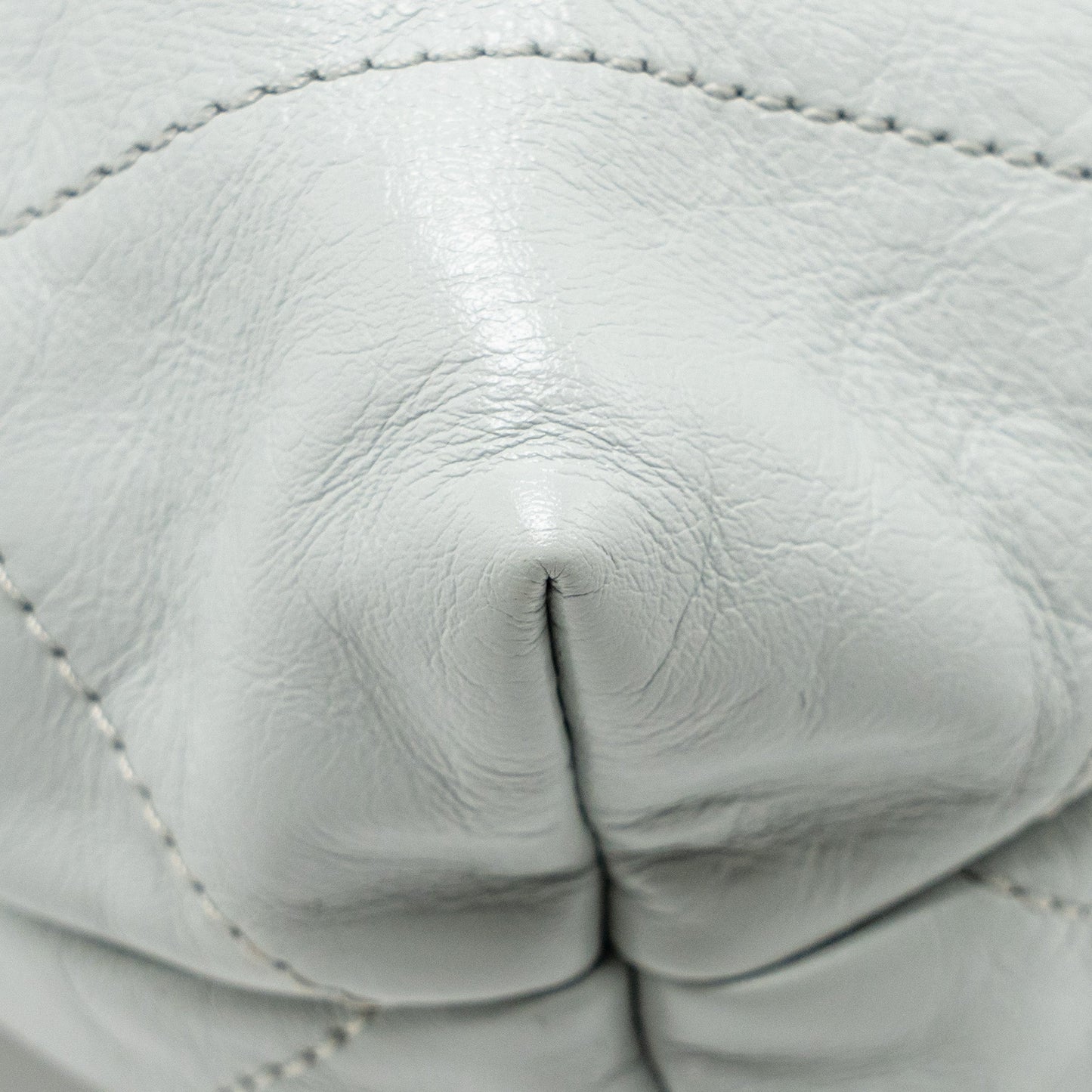 Chanel Small 22 Bag Shiny Calfskin Light Blue GHW (Microchip)