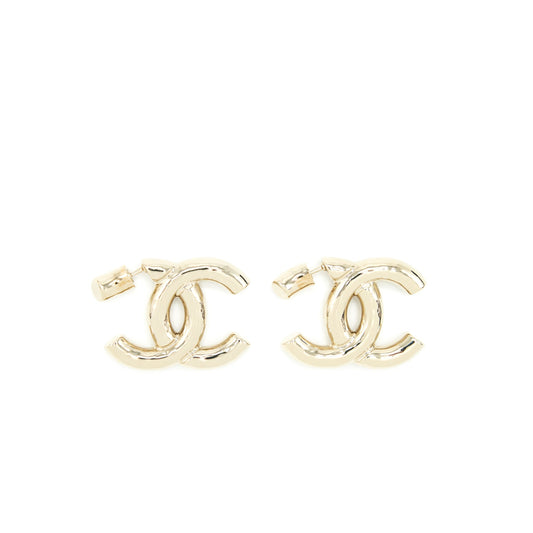 Chanel 22P Giant CC Logo Earrings LGHW