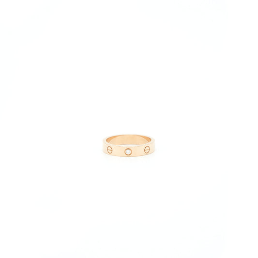 Cartier Size 55 Love Ring with One Diamond Rose Gold