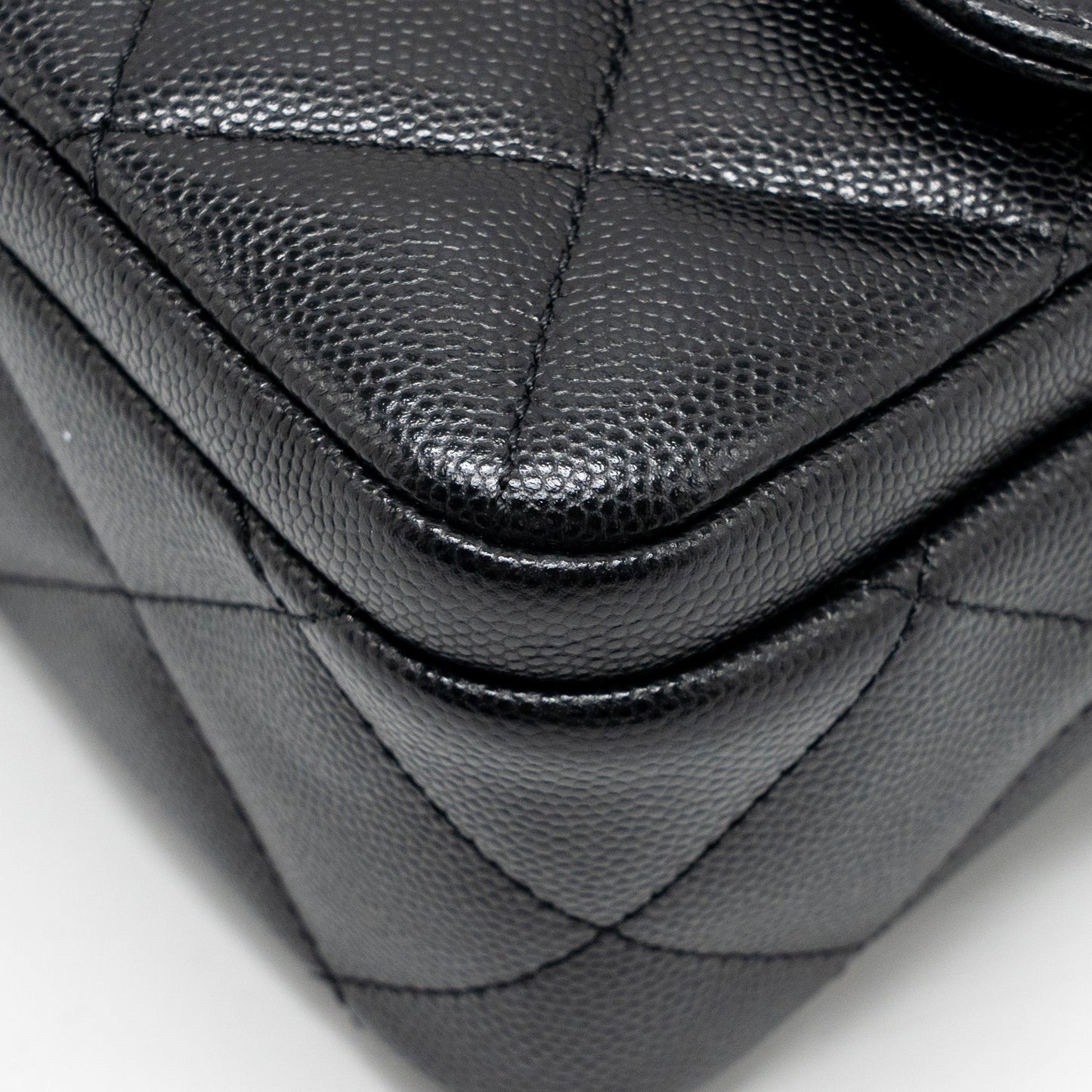 Chanel 24b Quilted Flap Bag Caviar Black GHW(microchip)