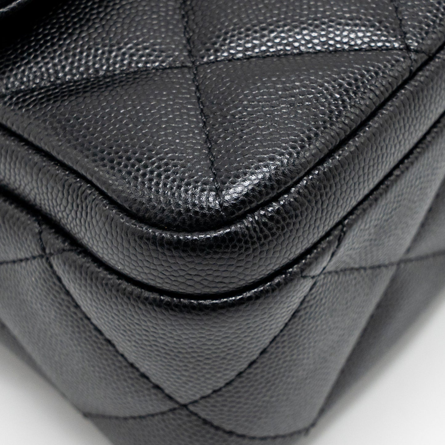 Chanel 24b Quilted Flap Bag Caviar Black GHW(microchip)