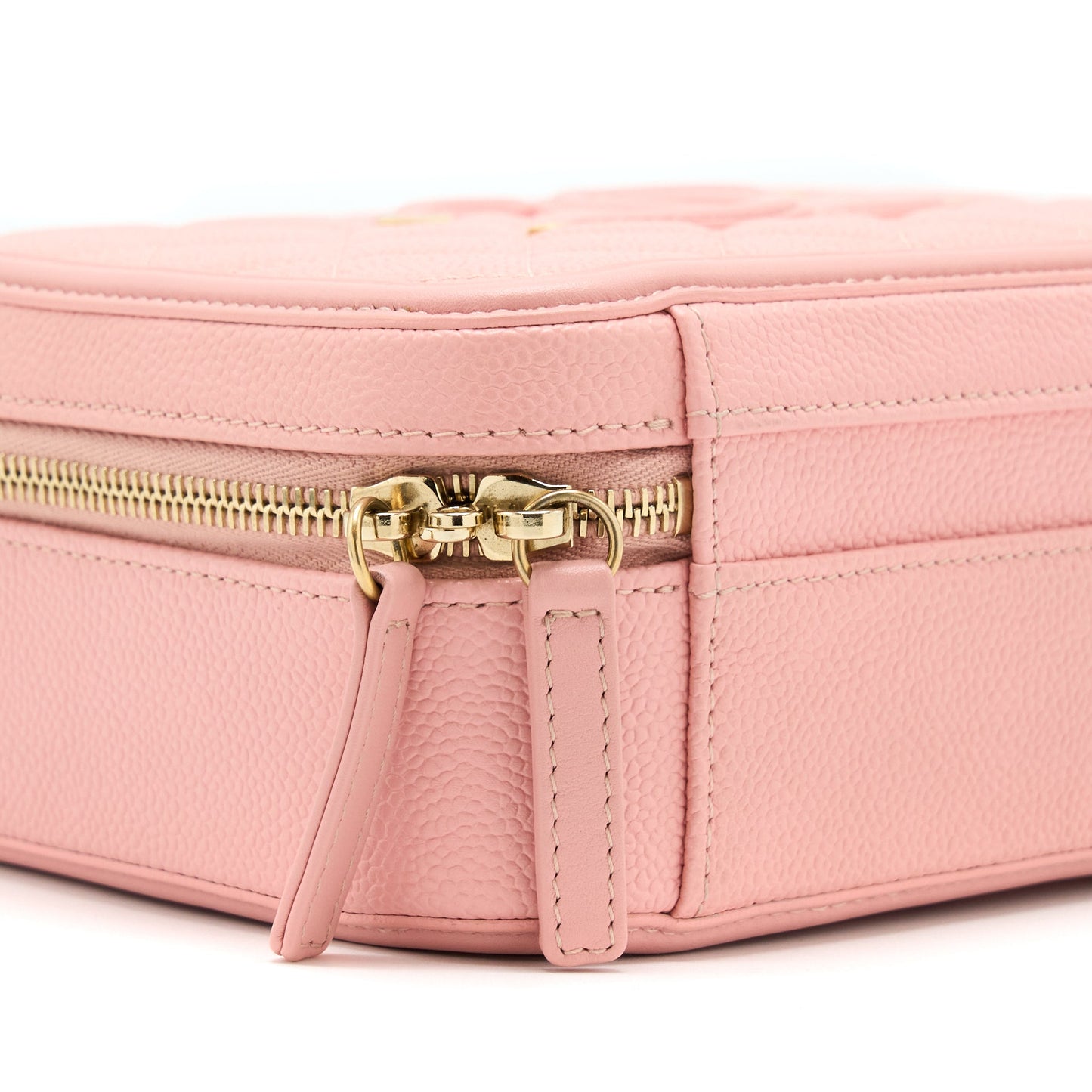 Chanel Filigree Vanity Case Caviar Pink GHW