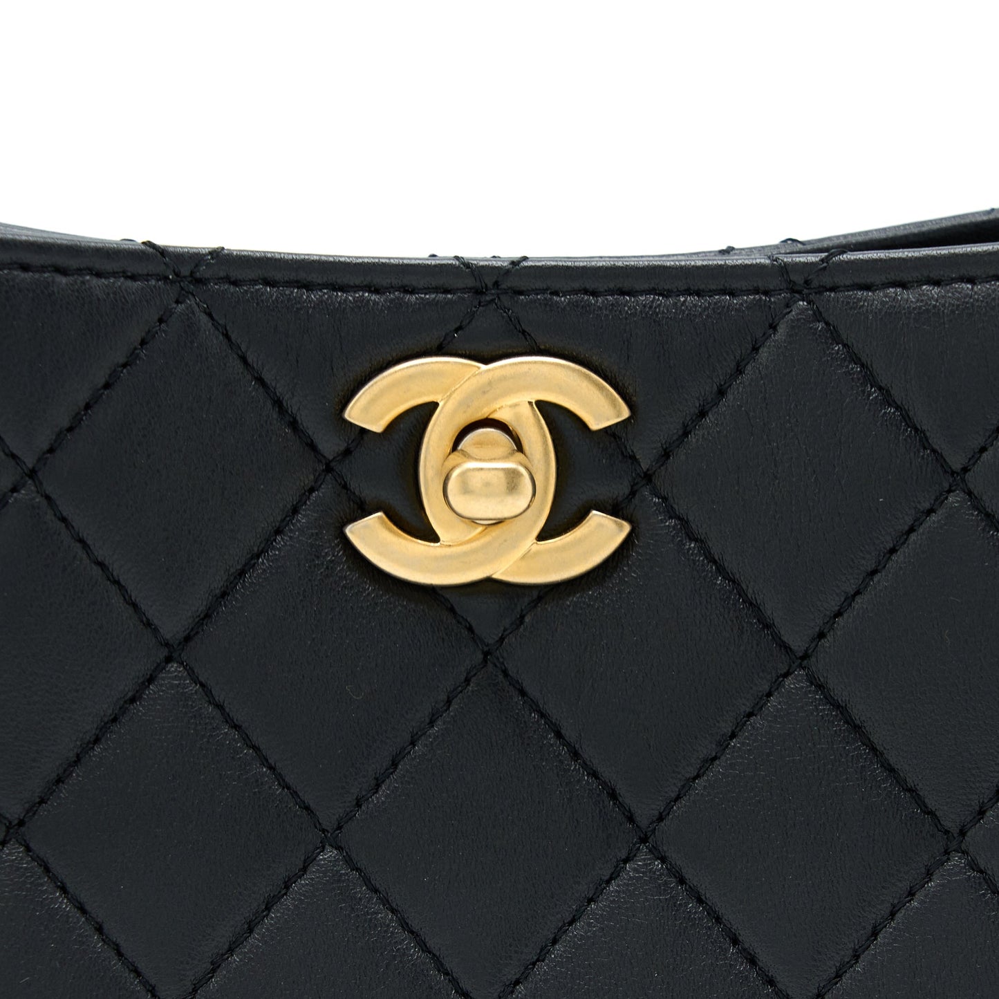 Chanel 23C Pearl Crush Hobo Bag Lambskin Black Brushed GHW (Microchip)