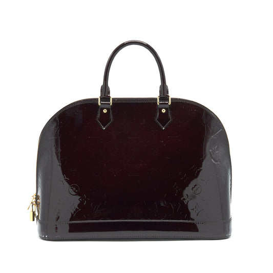Louis Vuitton Alma GM Patent Leather Amarante Vernis