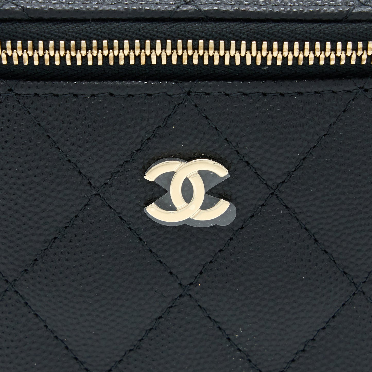 Chanel Mini Square Vanity Case Caviar Black LGHW