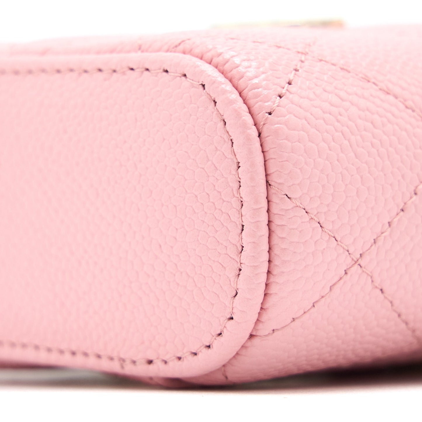 Chanel Mini Top Handle Vanity Case Caviar Pink LGHW
