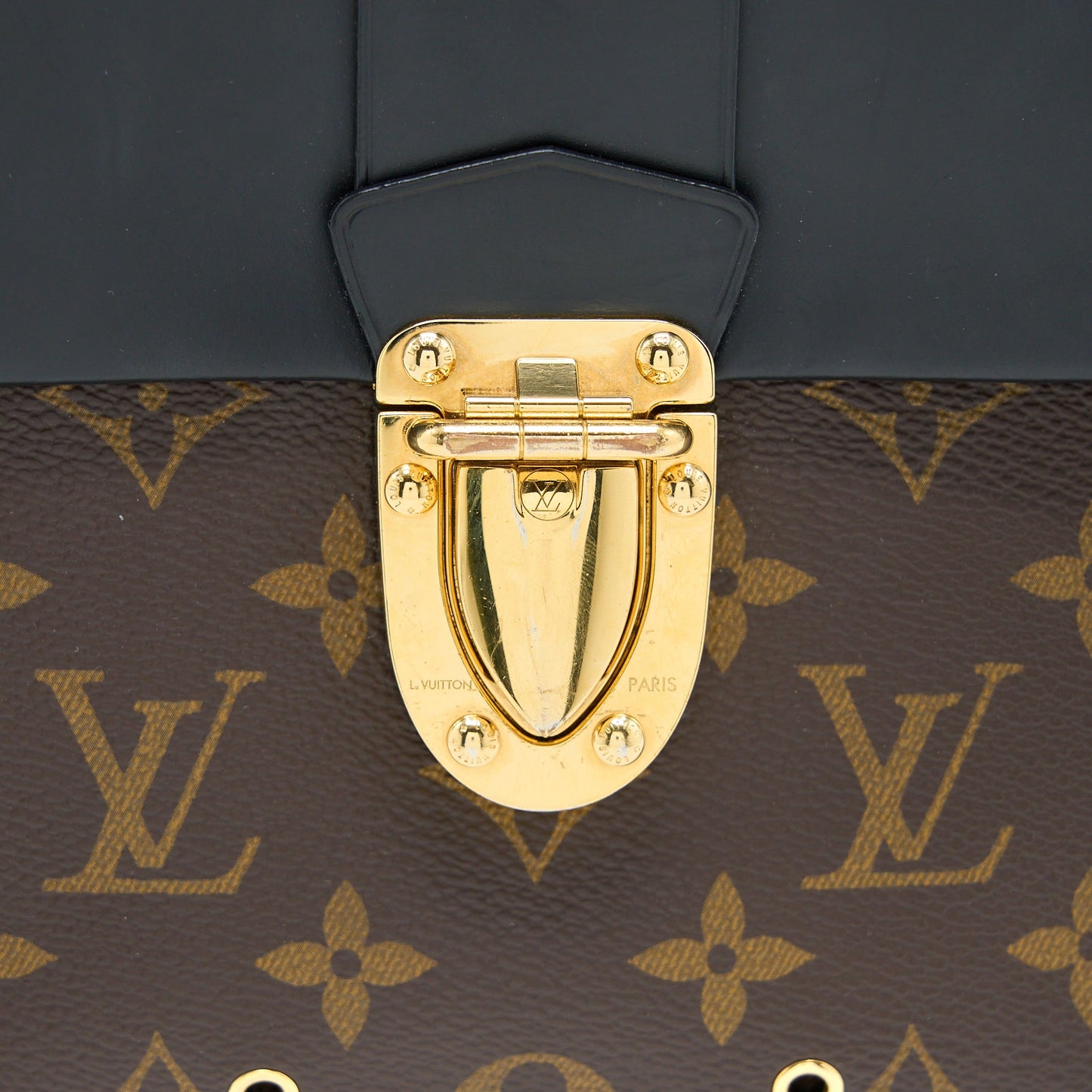 Louis Vuitton One Handle Flap Bag MM Monogram Canvas/Black GHW
