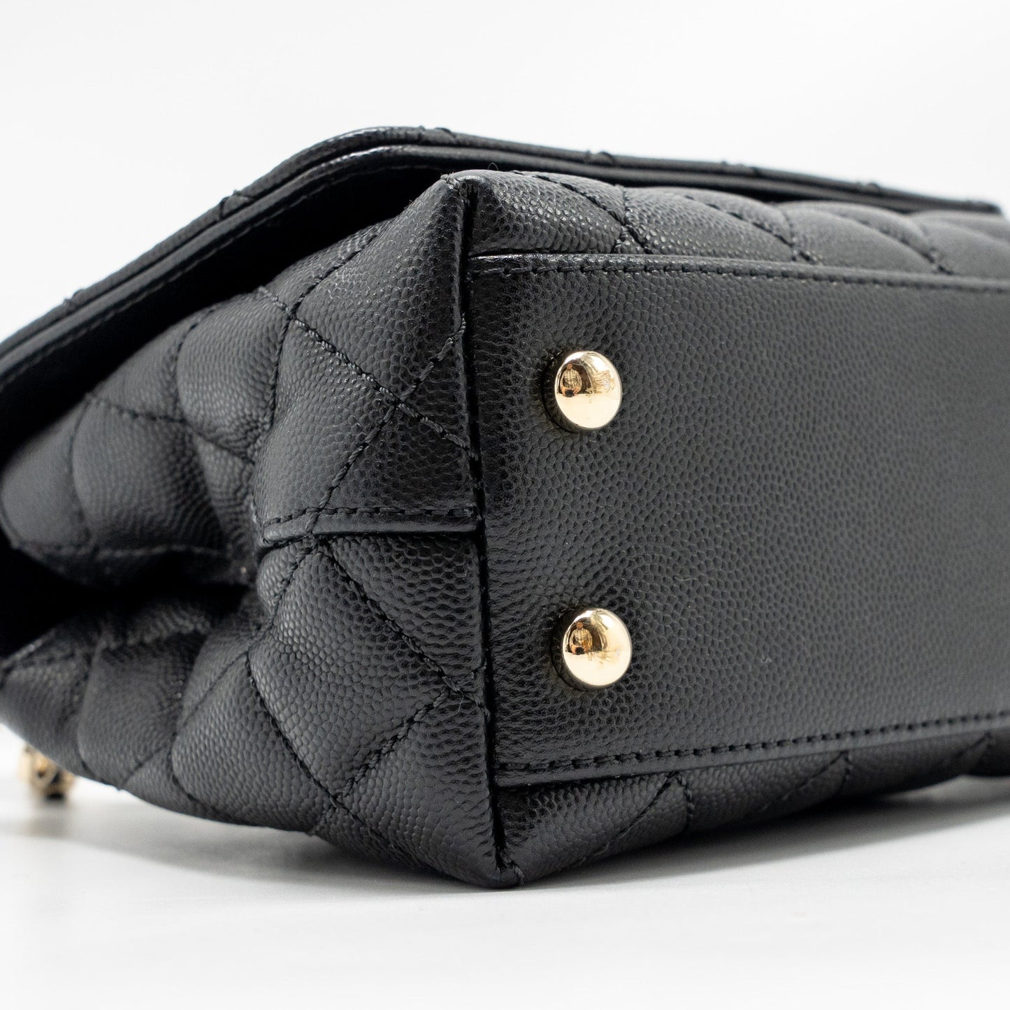 Chanel Mini Coco handle caviar black LGHW (microchip)