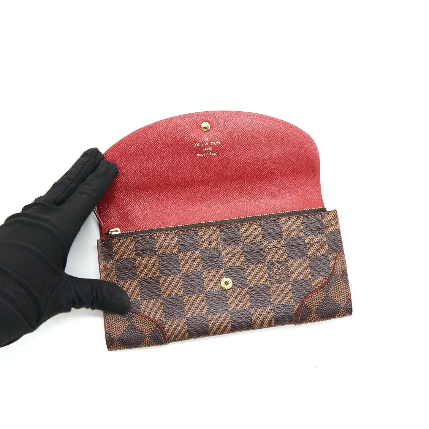 Louis Vuitton Damier Ebene Canvas Cerise Caissa Wallet