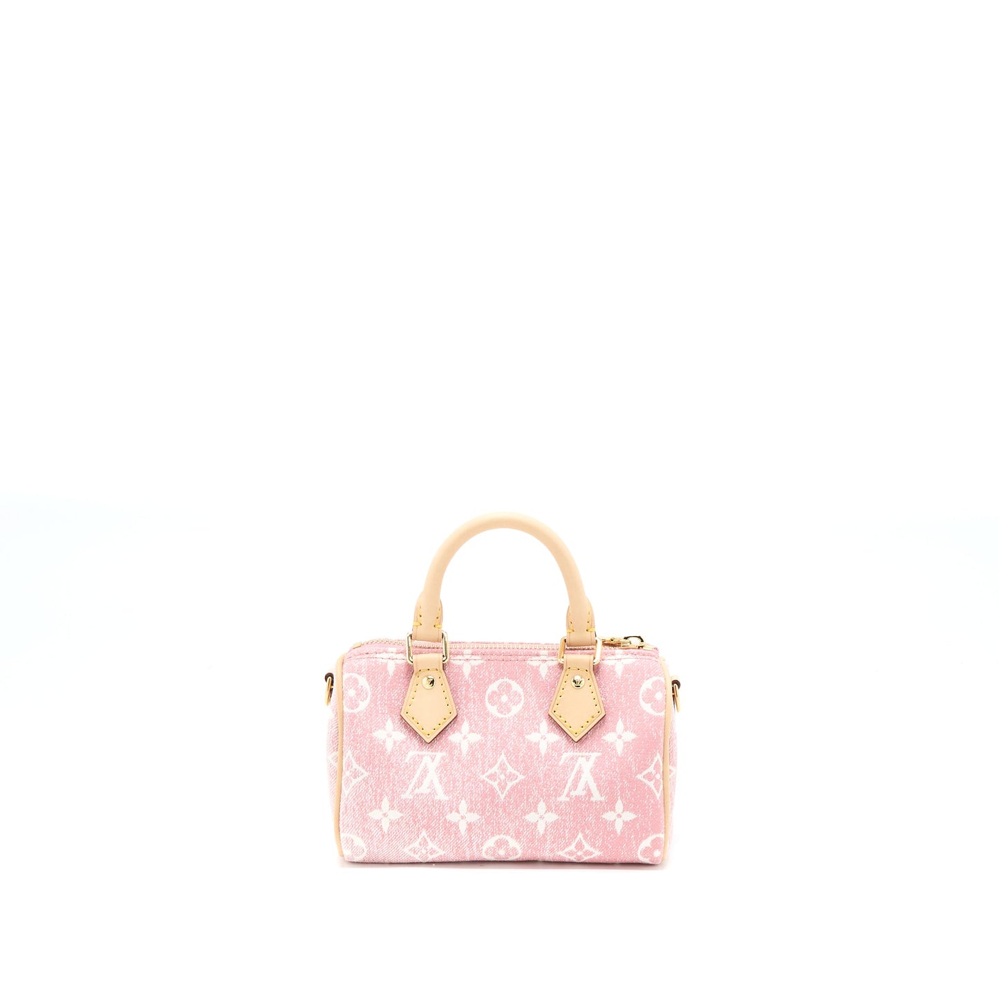 Louis Vuitton Nano Speedy Monogram Jacquard Denim Pink GHW (New Version)