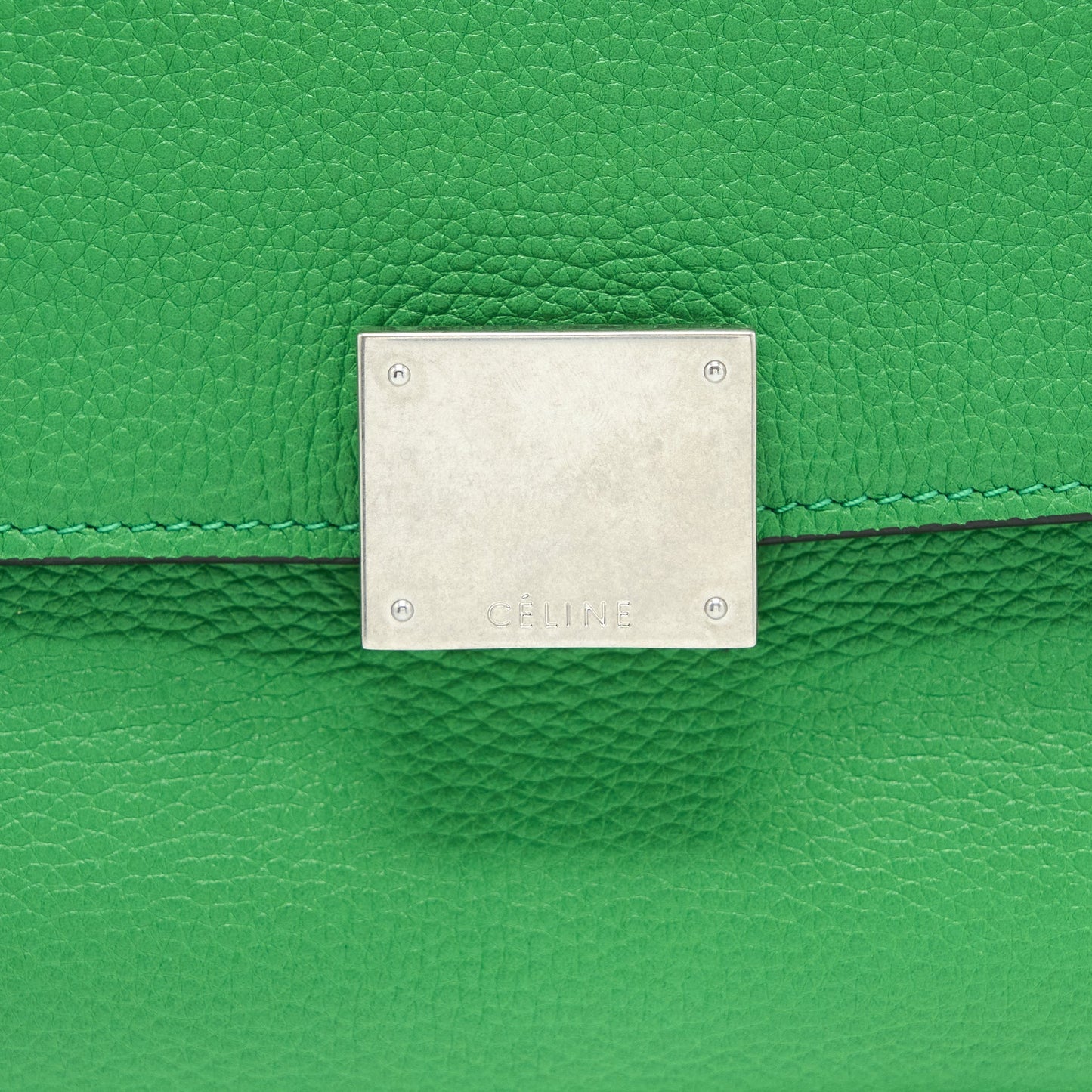 Celine Small Trapeze Bag Calfskin/Suede Green SHW