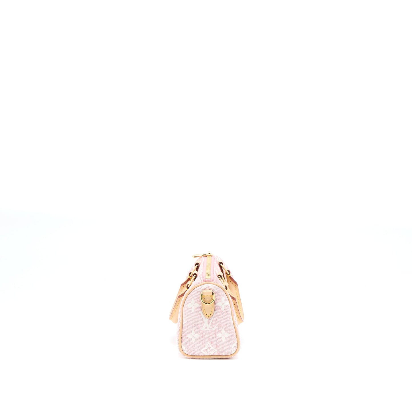 Louis Vuitton Nano Speedy Monogram Jacquard Denim Pink GHW (New Version)