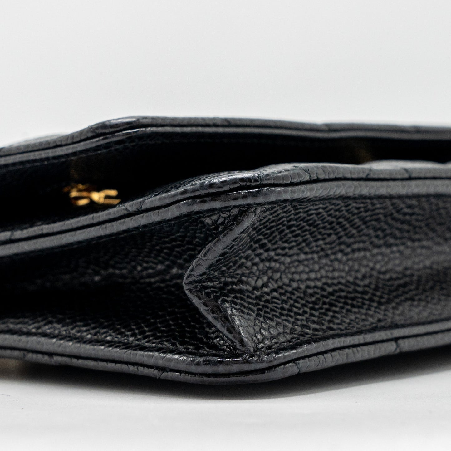 Chanel Classic Wallet On Chain Caviar Black GHW (Microchip)