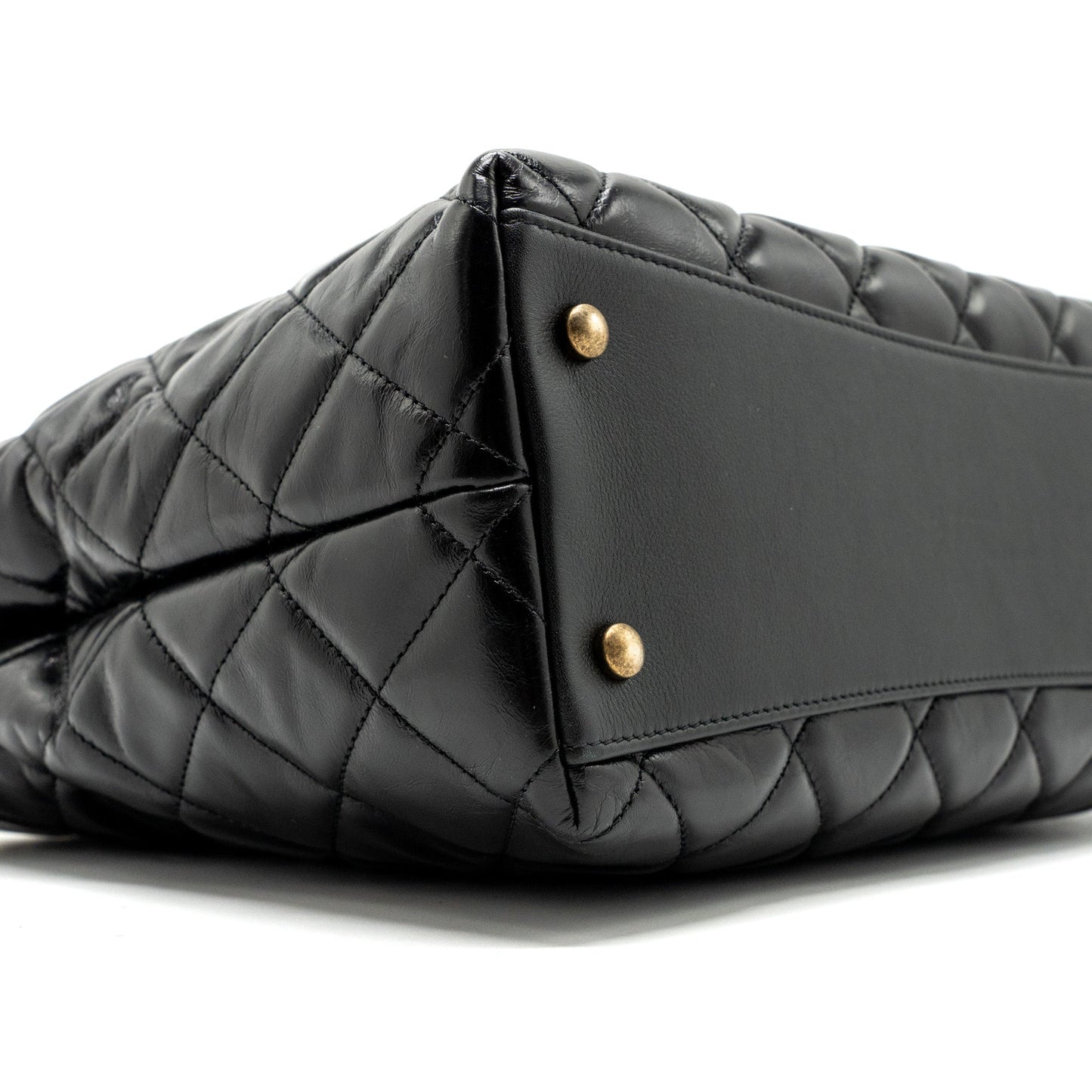 Chanel Large Tote Bag Calfskin Black Brushed GHW