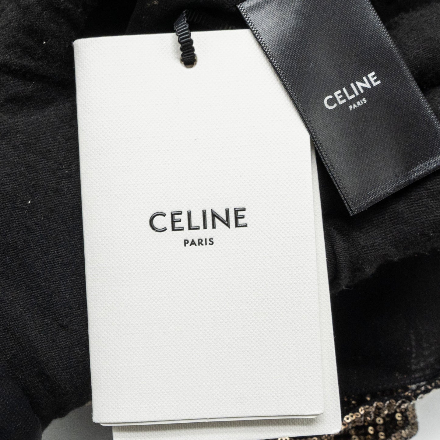 Celine size 34 lavalli/ tulle blouse Top/polyster Gold