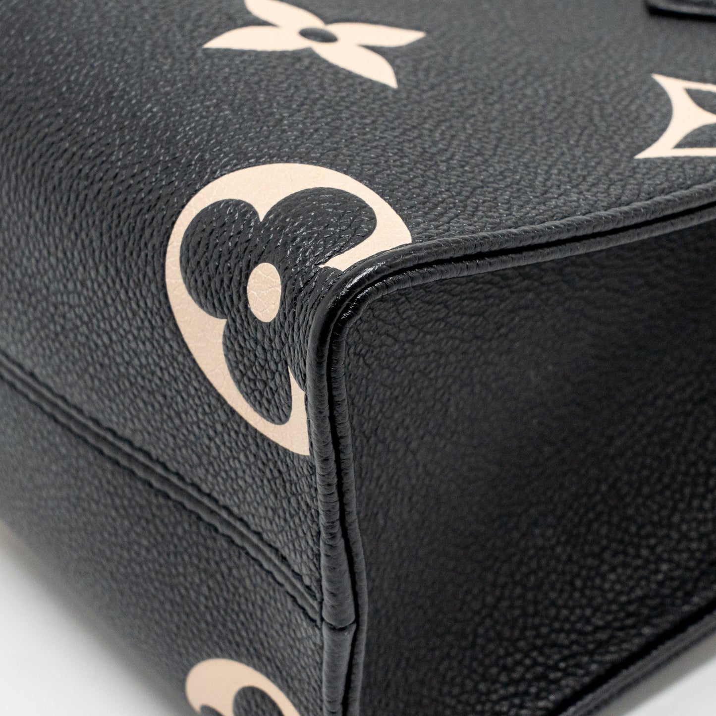 Louis Vuitton Onthego BB Bicolour Monogram Empreinte Leather Black/Beige GHW