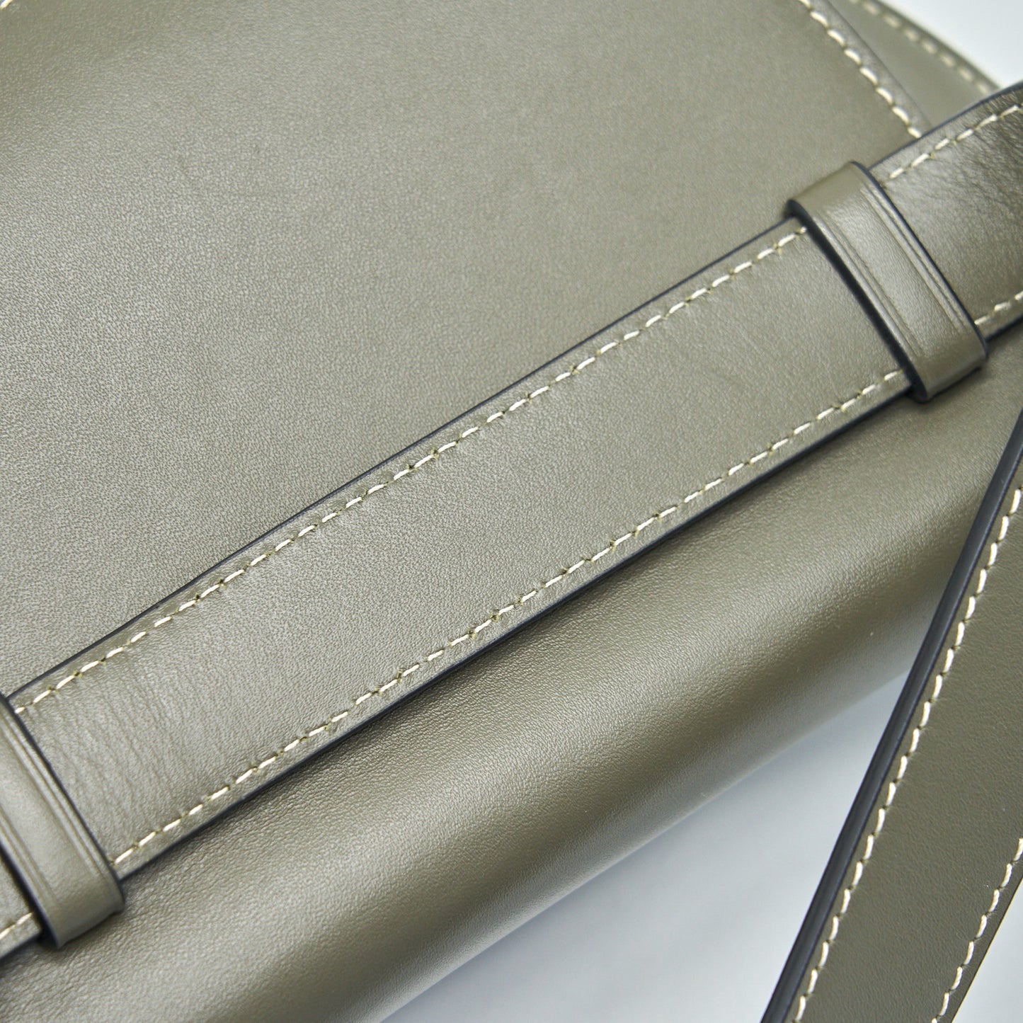 LOEWE GATE MINI LEATHER BELT BAG OLIVE GREEN