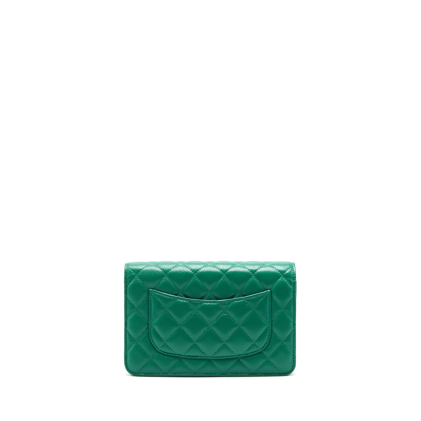 Chanel Classic Wallet On Chain Caviar Green SHW