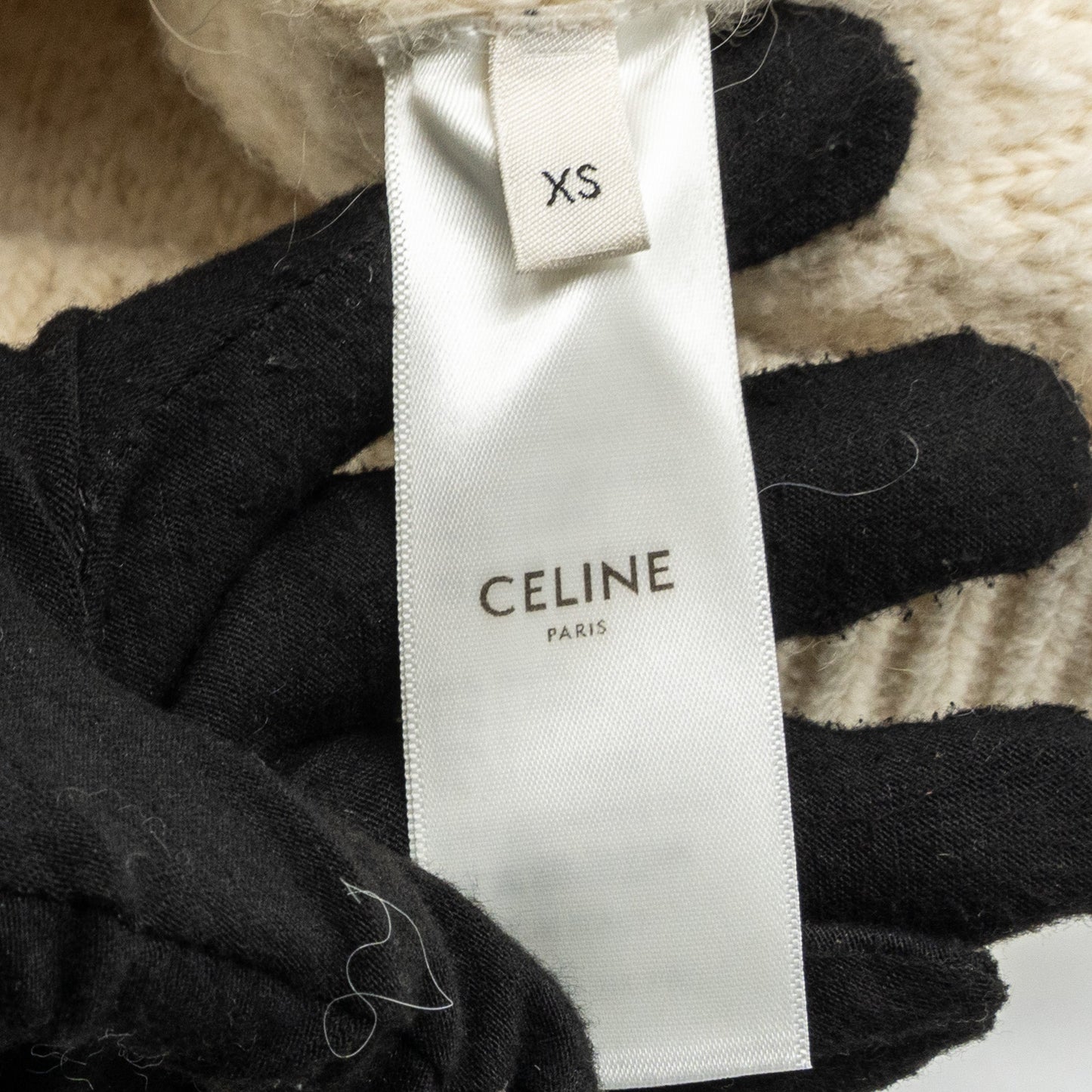 Celine size XS sweater Laine/Alpaga/Soie White