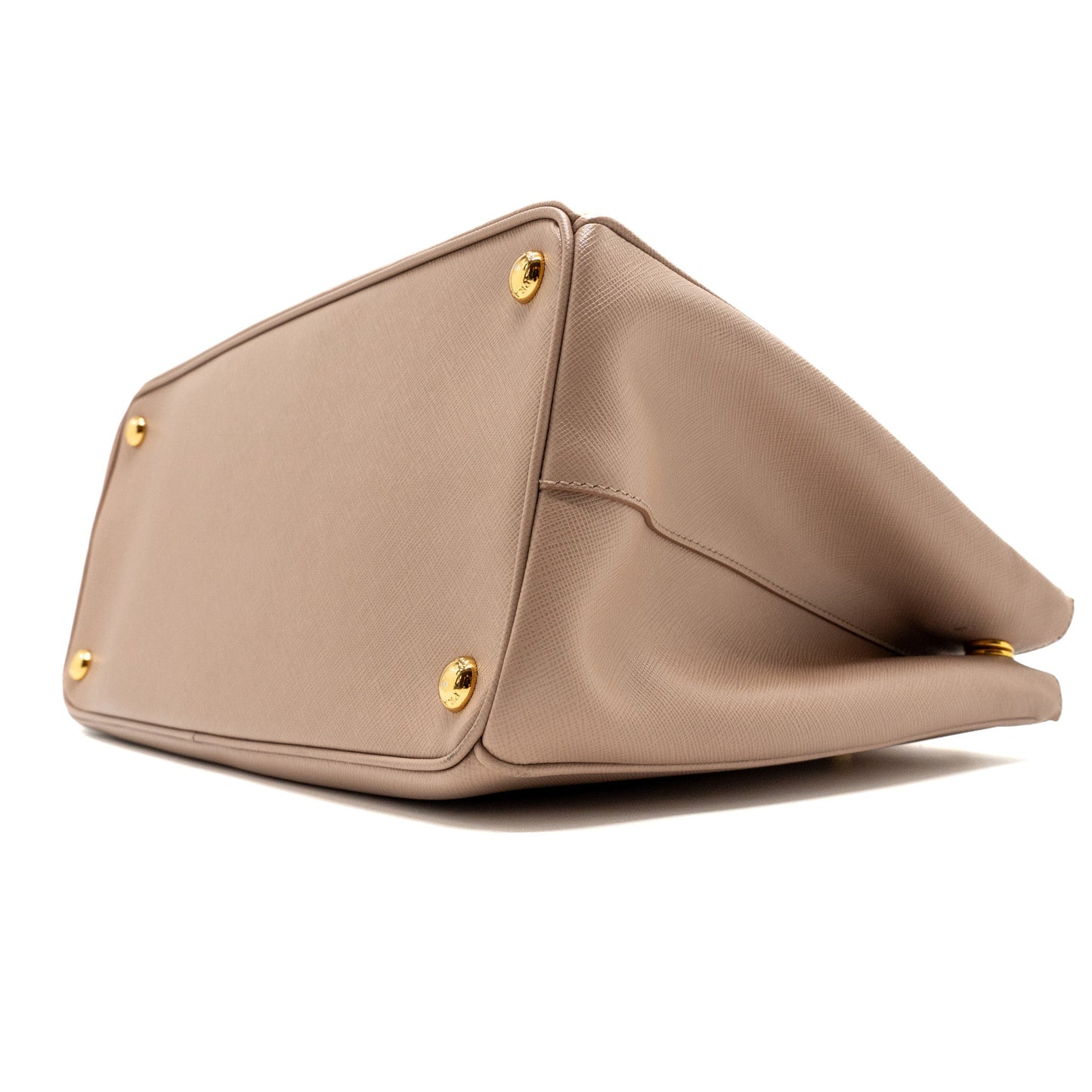 Prada Double Zip Shopping Toto Saffiano Cammeo GHW